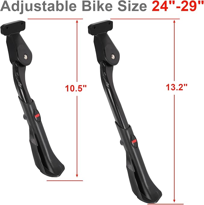 Bike Kickstand for Adult Bike, Adjustable Bicycle Kickstand for 24"-29" Bike, Kickstand for Kids Bike, Mountain Bike, Ebike