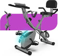 Folding Exercise Bike for Seniors, 5 IN 1 Foldable Stationary Bike with Tri-Position Ride, 300LBS Capacity and 6.6 LBS Magnetic Flywheel, Designed for Home Workout