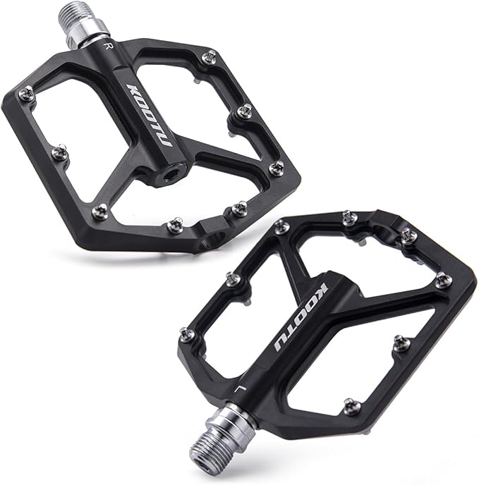 SAVADECK Mountain Bike Pedals, MTB Pedals Bicycle Lightweight, Flat Pedals Aluminum 9/16" Platform with Sealed Bearing for Road Mountain MTB Bike