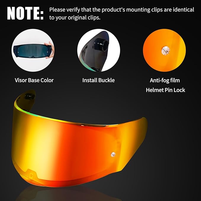 Helmet Visors Face Shield Replacement,For Assault/Rapid/Stream Helmet Visor Accessories (Chrome Red)
