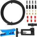 Swpeet 25Pcs 2500mm Bicycle Hydraulic Disc Brake Hose Kit with Insert Tool & Hose Cutter, BH59 Compatible, Black
