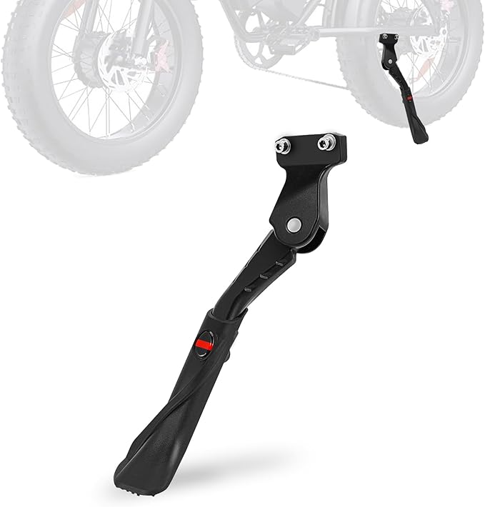 EBike Kickstand CNC Compatible Fit for Ridstar Q20/Q20 Pro Lite Super 73 S2/RX, Non-slip Electric Dirt Bike Kick Side Stand Adjusts from 12.4" to 14.6" (314-370mm)