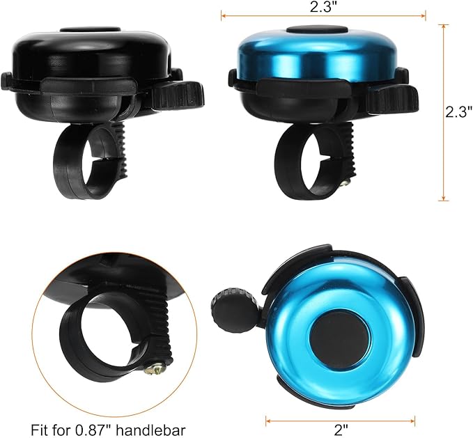 HARFINGTON Bike Bell Classic Bicycle Bell with Loud Crisp Clear Sound Bike Ring Bell Aluminum Bike Accessories