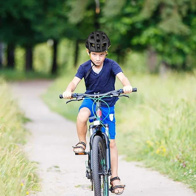 Kids Bike Helmet for Boys and Girls Ages 8-14 Adjustable Youth Helmet with Detachable Visor Lightweight, Safe & Stylish Cycling Bicycle Helmets for Kids 54-57cm