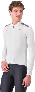 CASTELLI Men’s Puro 4 Jersey, Long Sleeve Mid-Weight Reflective Cycle Apparel for Early Morning Cool Road Cycling & Biking