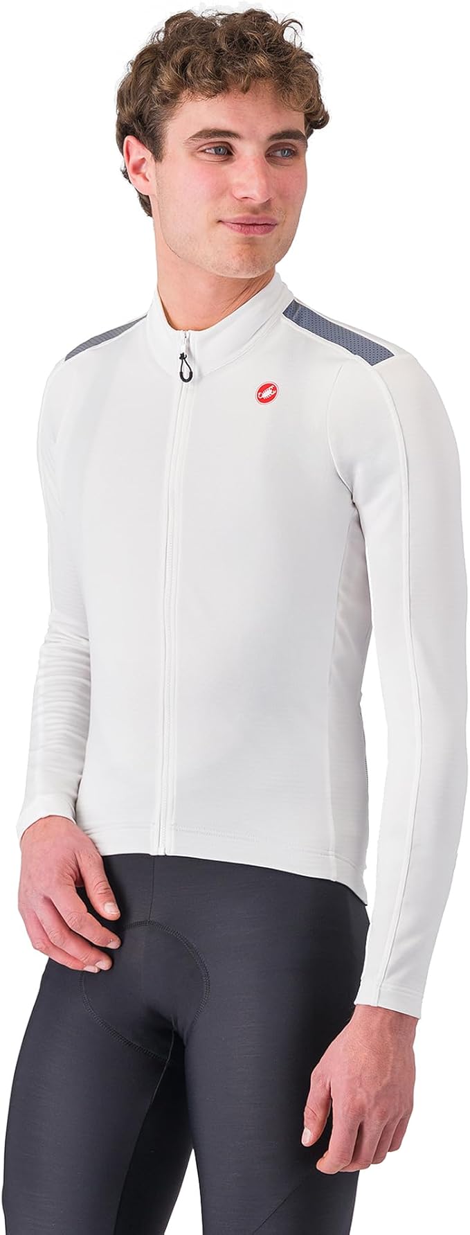 CASTELLI Men’s Puro 4 Jersey, Long Sleeve Mid-Weight Reflective Cycle Apparel for Early Morning Cool Road Cycling & Biking