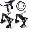 CYSKY Bike Brakes Set, Front and Rear C-Type Brakes Calipers, Include Inner and Outer Cables and Bike Brake Levers Kit for MTB Road Bicycle