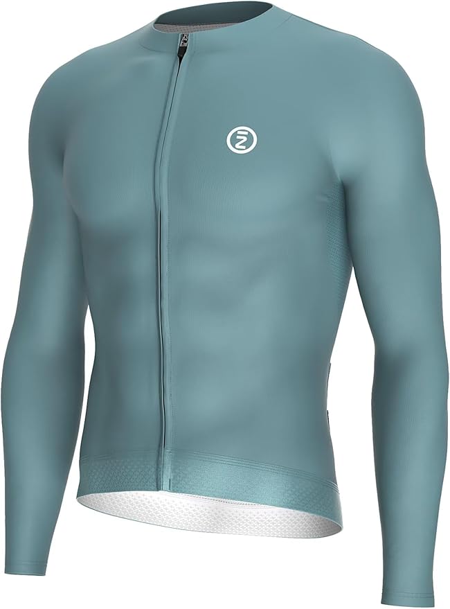 INBIKE Cycling Jersey Men, Long Sleeves Quick Dry Bike Shorts with Pockets, Moisture Wicking Bicycle Tops for Road Biking MTB