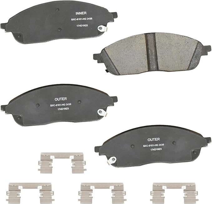 Bendix Premium SBC2436 Ceramic Front Brake Pads for Jeep Grand Cherokee 2024-2023, Grand Cherokee L 2024-2021