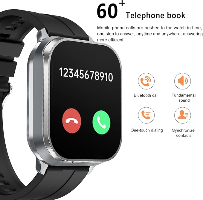 Smart Watch with Earbuds, 2.01" HD Screen 2 in 1 Smartwatch with Bluetooth Earbuds, 100+ Sport Fitness Tracker, NFC, Pedometer, Sleep/Heart Rate/Blood Pressure Monitor Compatible with iOS & Androd