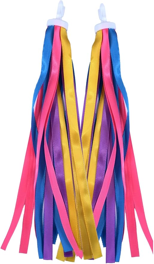 MINI-FACTORY Unicorn Kids Bike Bell and Streamers Set - Loud Clear Ringing Bicycle Bell & Colorful Tassel Ribbons - Easy Attach Accessories for Children’s Bikes, Scooters, and Girls’ Cycle Gifts