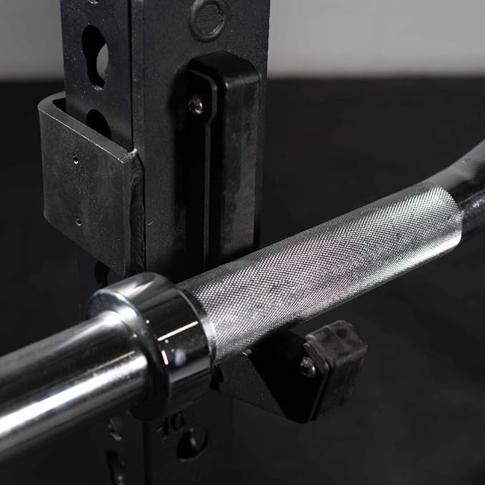 Titan Fitness Rackable EZ Curl Fat Bar, 48mm Shaft, Rated 1,000 LB, Chrome Finish