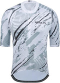 MOXILYN Men's Cycling Jersey Short Sleeve with 4 Pockets Moisture Wicking Breathable Quick Dry MTB Biking Shirt