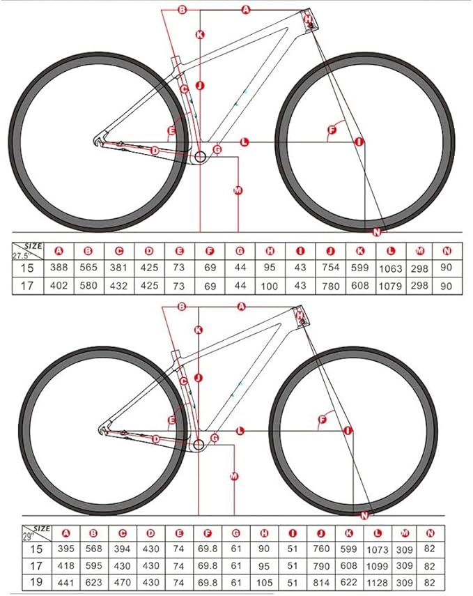 27.5er 29er Mountain Bike Frame 15''/17''/19'' XC Hardtail Bike Carbon Fiber Frame QR 135mm Disc Brake Frame Internal Routing (Color : Blue, Size : 29 * 15'')