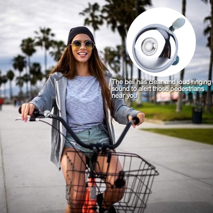 1Pc Bike Bell, Horn Retro Metal Handlebar Ring Cycling Sound Alarm for Cycling Safety
