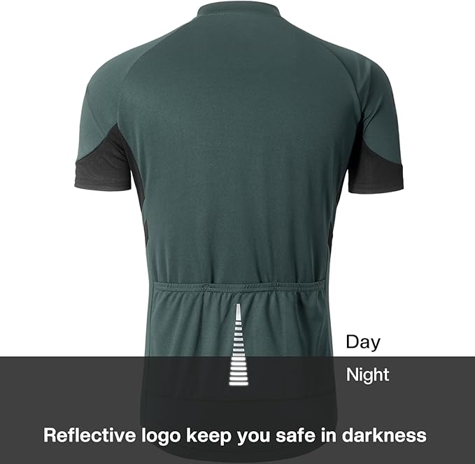 ARSUXEO Men's Short Sleeves Cycling Jersey Bicycle Biking Bike Shirt 636