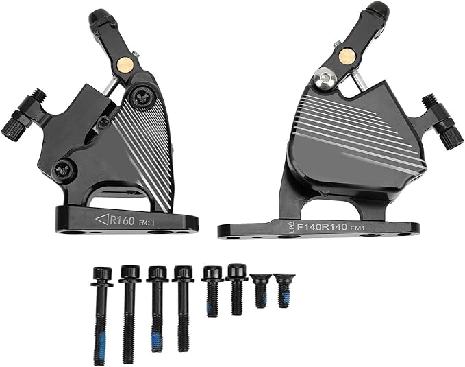 Alomejor Hydraulic Disc Brakes,High-Performance Lightweight Mountain Bike Brakes Aluminum Alloy Caliper for Road Cyclists Mountain Bikers Commuters Trail Riders