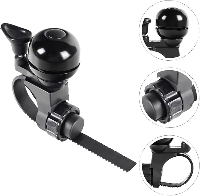 Healifty Vintage Bike Bell for Scooter and Mountain Bicycle Handlebar, Loud Sound Ring Bell Accessory, Black Bagged, Suitable for ’s Outdoor Cycling