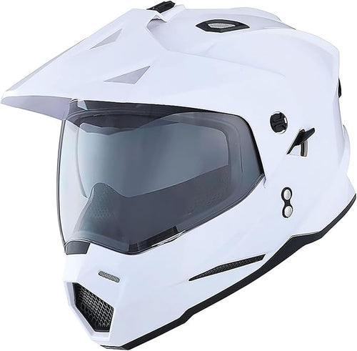 1Storm Youth Kids Dual Sport Dual Visor Motorcycle Motocross Off Road Full Face Helmet Matt Black