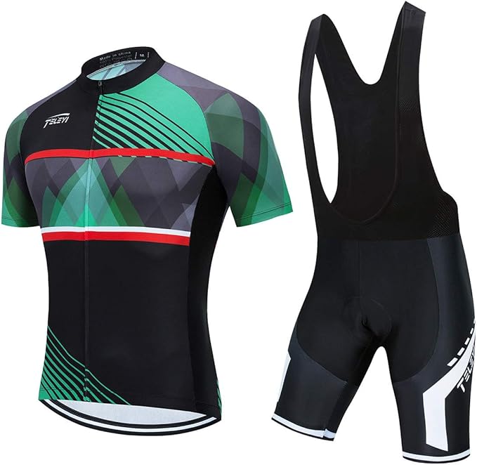 Men's Cycling Jersey Set, Summer Mountain Bike Clothing Short Sleeved Riding Jerseys