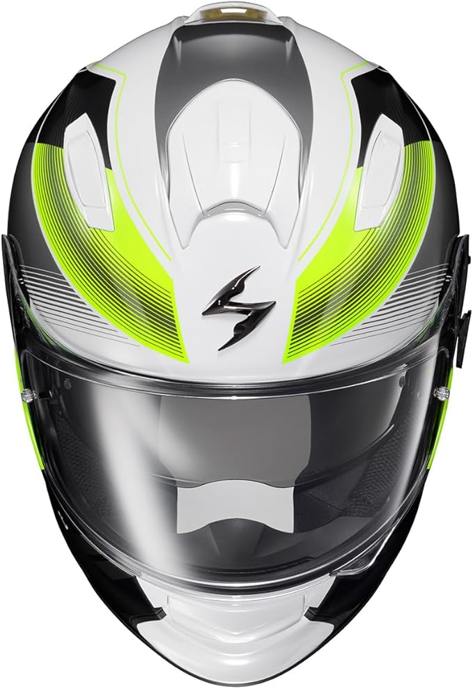 ScorpionEXO Ryzer Full Face Motorcycle Helmet with Pinlock Ready Shield with Integrated Speaker Pockets DOT ECE Approved Edge (Hi-Viz - Small)