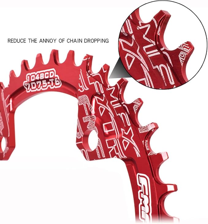 bicycle chainring, wide chainrings 104 BCD 34T 38T 42T bicycle chainring for road bikes, BMX MTB bike 34T