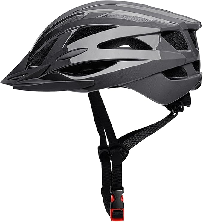 Bike Helmets for Adults, Mountain Bike Helmets for Men with Visor, Adjustable Fit Bicycle Helmet for Women, Road Recreational Cycling Helmet with Chin Strap