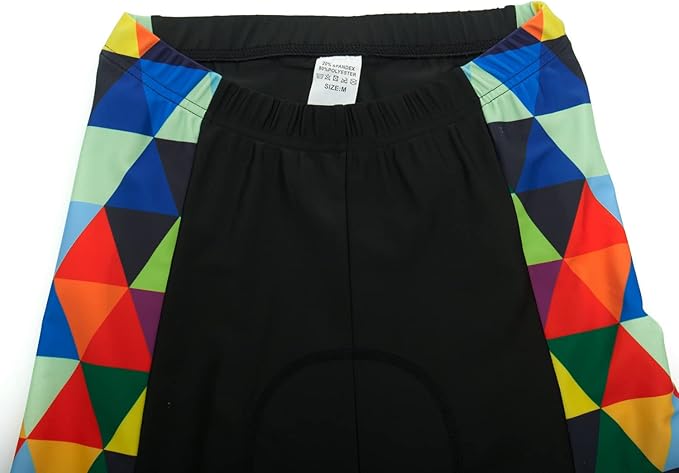 Weimostar Men's Cycling Jersey Short Sleeve Bike Clothing Multicolored Diamond
