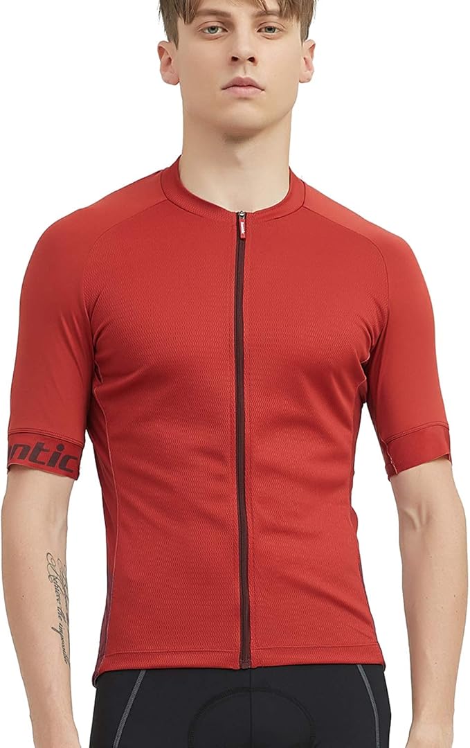 Santic Men’s Cycling Jersey Short Sleeve Bike Shirts for Men Bicycle Jacket with Pockets Breathable & Quick Dry Yorkson