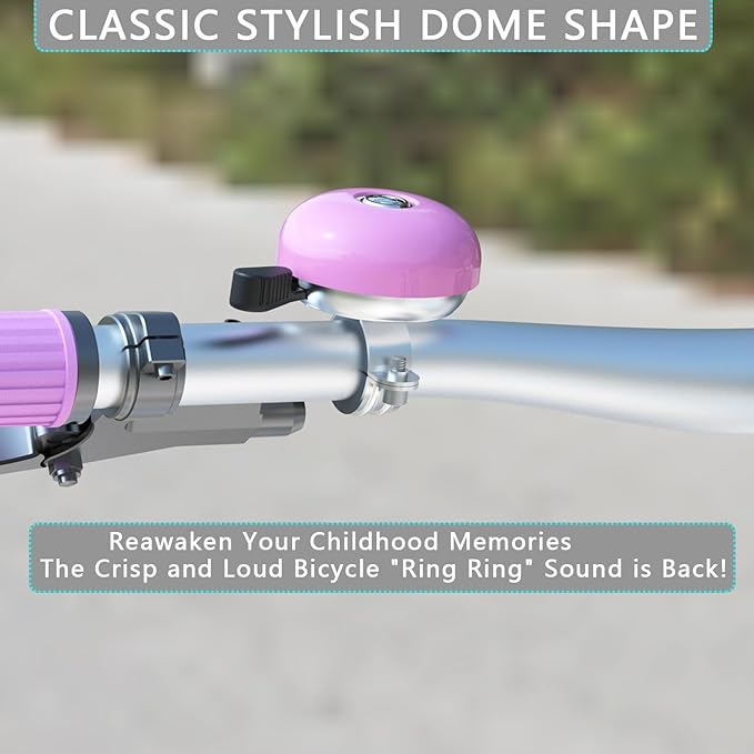 Greallthy Bike Bell Classic Bike Bells for Adults Kids, Bicycle Bell for Handlebars Adult, Loud Sound Beach Cruiser Mountain Bike Bell Accessories.