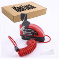 Motorcycle Alarm disc Brake Lock - USB Rechargeable, 130 Decibel Sound, Anti-Theft and Waterproof, Suitable for Various Bicycle and Motorcycle Models. with Reminder Rope and hex Wrench. (Red)