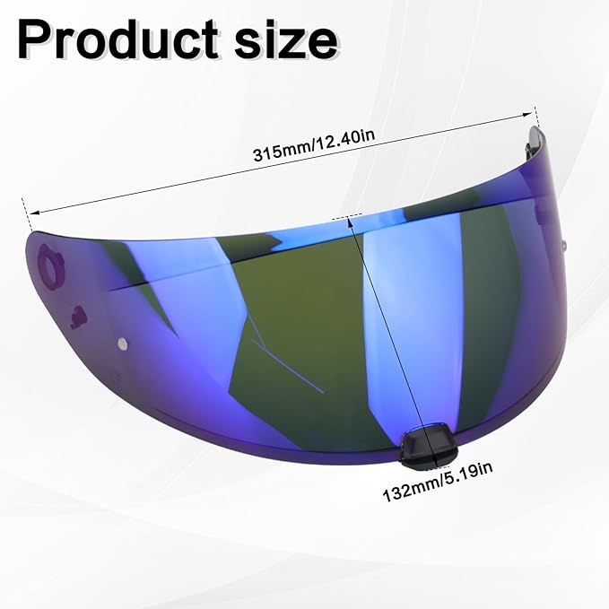 HJ-31 Shield Replacement Visor Fit for HJC i10 i70, Tinted Visor Motorcycle Helmet Visor Motorcycle Helmet Accessories (Blue)