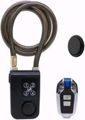 Mengshen Waterproof Bike Alarm Lock with GPS Tracker‌ 110dB Loud Anti-Theft Alarm 150ft Remote Control for Bicycle Motorcycle Scooter Password & Remote Lock Black
