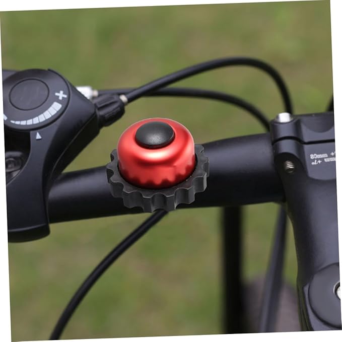TOYANDONA Rotating Bike Bell Horn Loud Vintage Bicycle Bell 3pcs Red Cycling Accessories for Outdoor Riding and Commuting