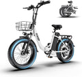 1300W/1800W Folding Electric Bike for Adults, 75-86 Miles PAS Range, 52V 13Ah/18.2Ah Removable Battery, 20" Fat Tire Electric Bicycle, 20MPH 7-Speed Commuter Ebike, Max 330LBS, UL2849 Certified