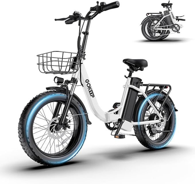 1300W/1800W Folding Electric Bike for Adults, 75-86 Miles PAS Range, 52V 13Ah/18.2Ah Removable Battery, 20" Fat Tire Electric Bicycle, 20MPH 7-Speed Commuter Ebike, Max 330LBS, UL2849 Certified