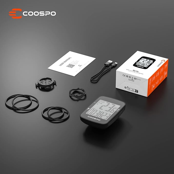 COOSPO BC26 Bike Speedmeter GPS, Wireless Bike Computer for Entry Level Rider, Bicycle Speedometer Odometer Wireless Cycling Computer with Automatic Backlight