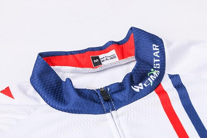 Weimostar Men's USA Cycling Jersey Short Sleeve Biking Shirts Breathable with Pockets
