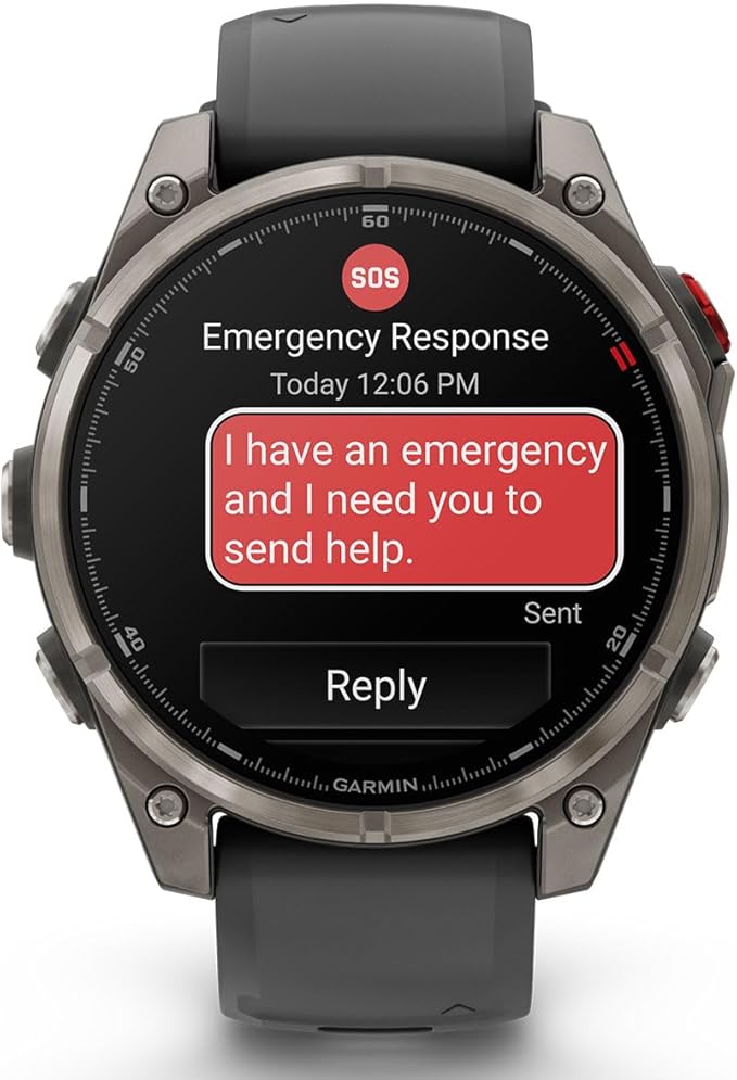 PlayBetter Garmin Fenix 8 Pro AMOLED Sapphire (47mm, Titanium/Graphite) Multisport GPS Smartwatch Bundle - 1.4” Touchscreen, inReach Technology Wireless Running Earbuds