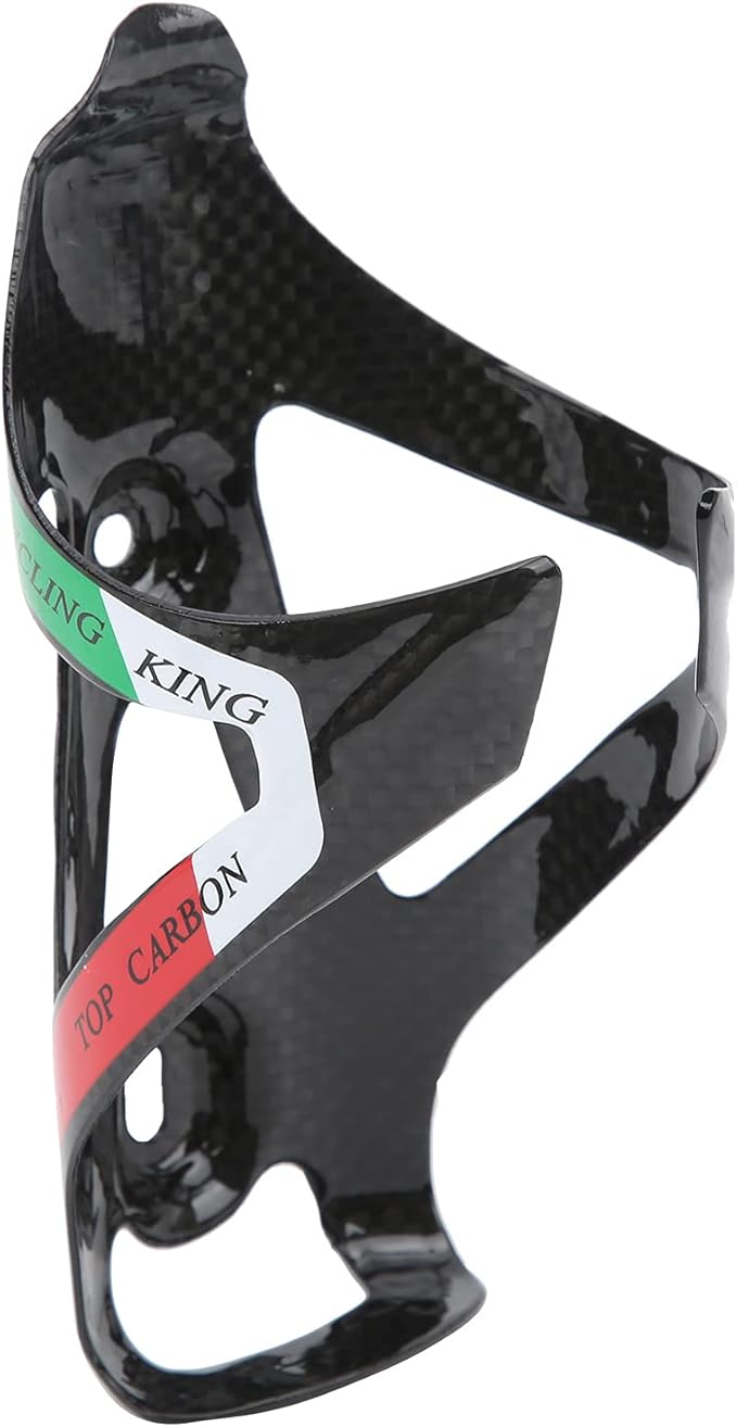 Full Carbon Fiber Bicycle Water Bottle Cage, Road Bike Bottle Holder, Ultra Light Cycle Accessory with High Strength Carbon Fiber Material, Polished Edges for Scratch - Free Us