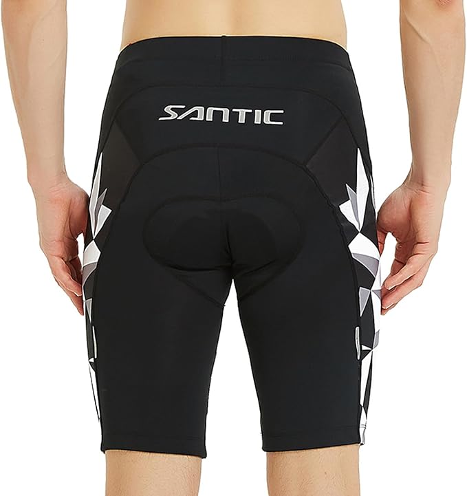 Santic Men's Cycling Shorts Padded Bicycle Riding Pants Bike Biking Clothes Cycle Wear Tights