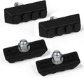 Bike Brake Pads, 2 Pair Caliper Brake Blocks for Road Bicycle Rubber V-Brake Pads Bike Brake Pads Caliper Brake Blocks for Road Bicycle Quiet & Non-Skid Cycling Accessories for MTB and Road Bicycles