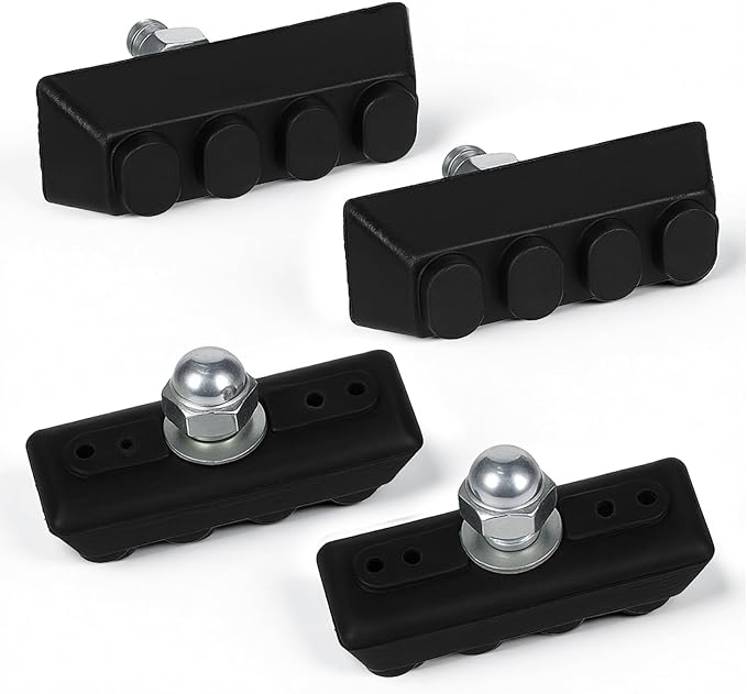 Bike Brake Pads, 2 Pair Caliper Brake Blocks for Road Bicycle Rubber V-Brake Pads Bike Brake Pads Caliper Brake Blocks for Road Bicycle Quiet & Non-Skid Cycling Accessories for MTB and Road Bicycles