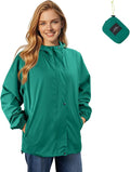 LAMA Women's Rain Jacket Lightweight Waterproof, Windbreaker Jacket with Hood Sun Protection, Packable Raincoat with Pocket
