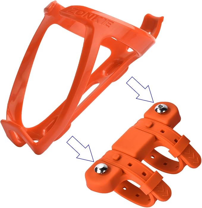 ZONKIE Bike Bottle Cage Mounting Base, Cup Mounting Base for Many Kinds Bikes, Fits Most Stroller Drink Holder, Silicone Material, Many Colors are Available.