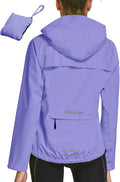 baleaf Women's Rain Jackets Waterproof Windbreaker Packable Running Lightweight Cycling Jacket Reflective Hooded