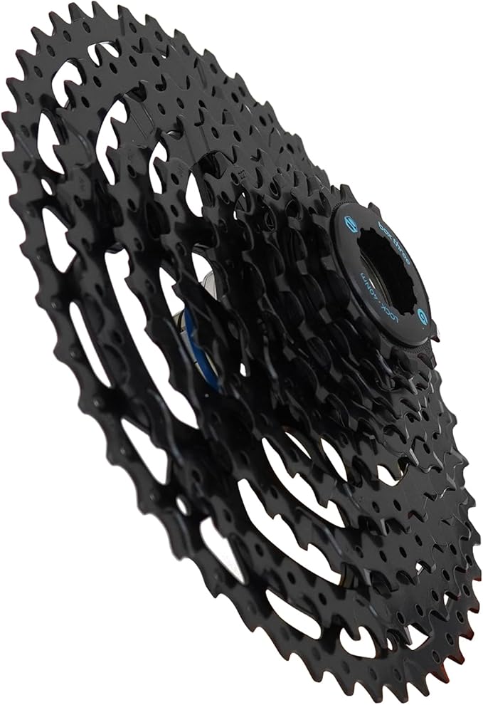 Box Three Prime 9 Non E-Bike & E-Bike Cassette 11-46T, 11-50T, 12-46T & 12-50T Fits Standard HG Hubs 9/10/11 Speed Cassette Mountain Bike, Compatible Lightweight Bicycle MTB Bike Cassette