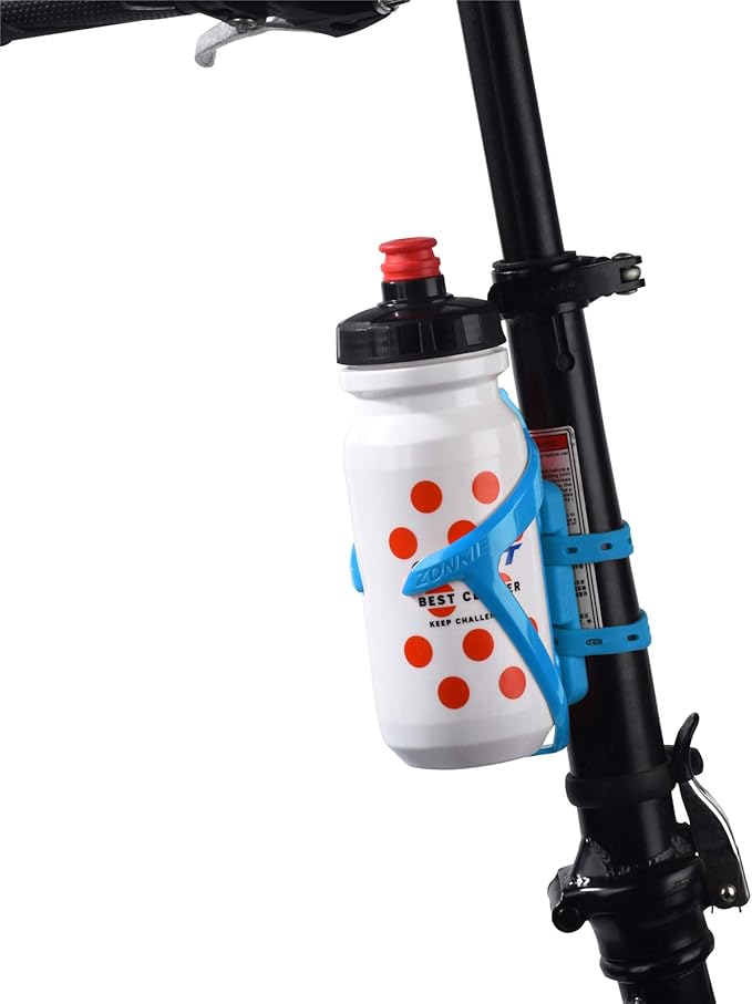ZONKIE Bike Bottle Cage Mounting Base, Cup Mounting Base for Many Kinds Bikes, Fits Most Stroller Drink Holder, Silicone Material, Many Colors are Available.
