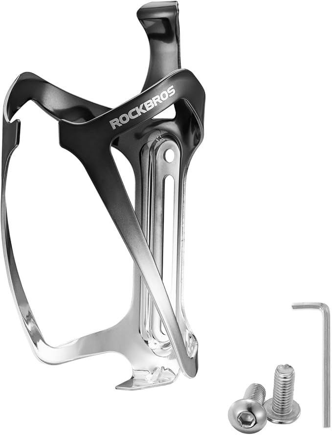 ROCKBROS Durable Aluminum Water Bottle Holder Bike Bottle Holder with Electroplating & Integrated Molding - Lightweight for Bicycle MTB, Road/Mountain Bikes