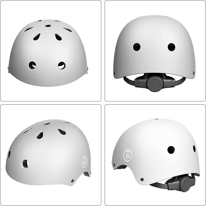 67i Bike Helmet Skateboard Helmet for Adult Cycling Bicycle Scooter Helmets for Men Women Adjustable for Multi-Sport Bicycle Scooter Inline Cycling Skateboarding